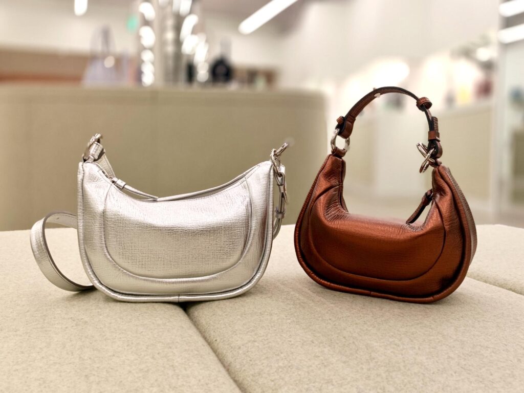 ショルダーバッグ　ハンドバッグ　メタリック　シルバー　ブロンズ　日本製　Epoi