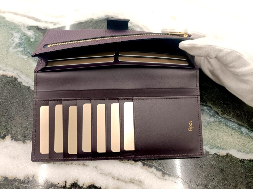 日本製 長財布 吉日 開運日 シュリンクレザー財布 エポイ 薄い長財布