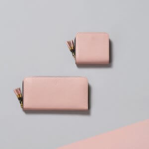 epoi（エポイ）シキのレディースラウンドファスナー長財布、二つ折り財布とき（薄ピンク）
