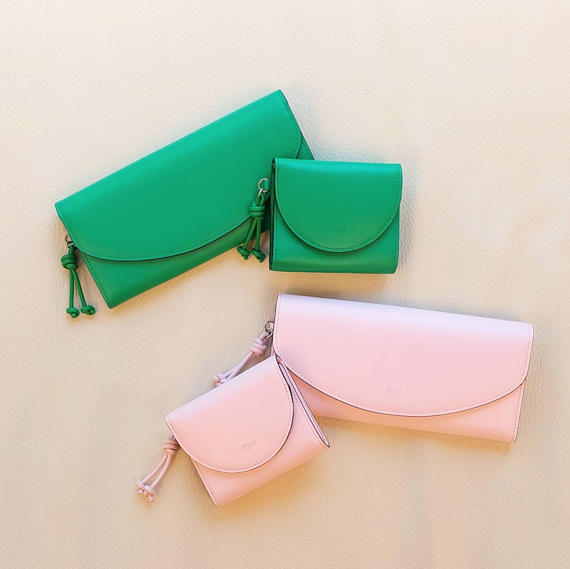 【New colors】お財布とカードケースに、新色ピンク&グリーンが登場！🌷